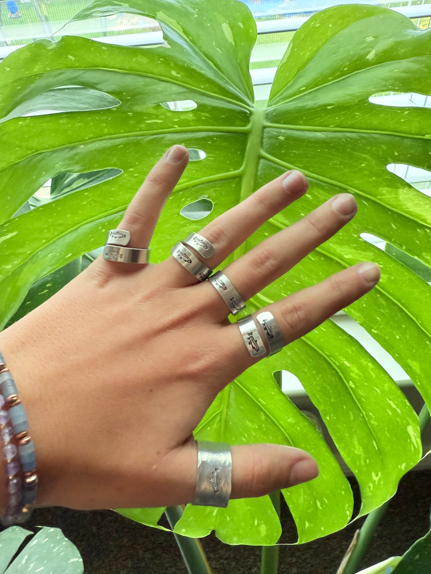 Aluminum stamped Rings!