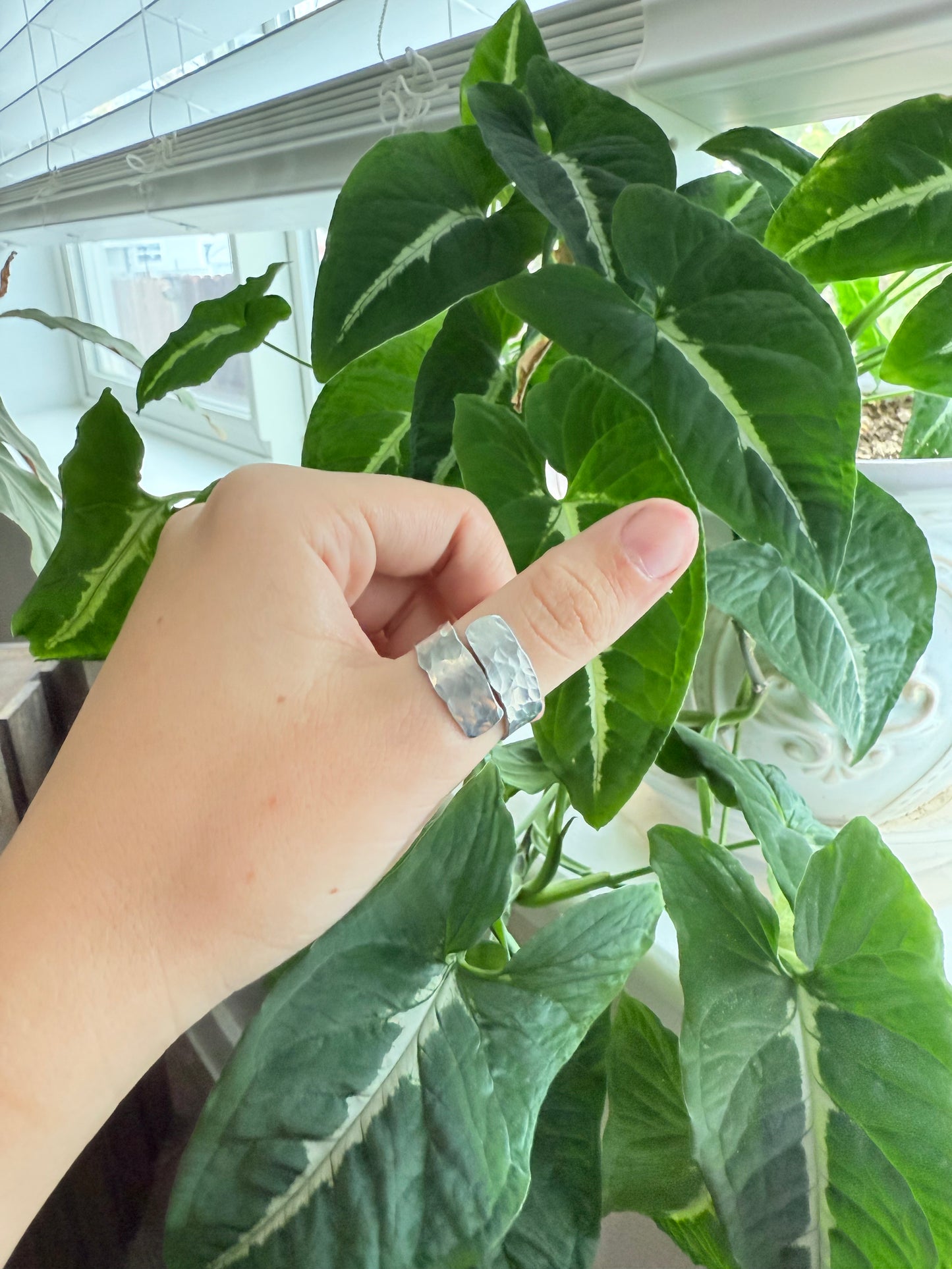 Hammered split band Ring